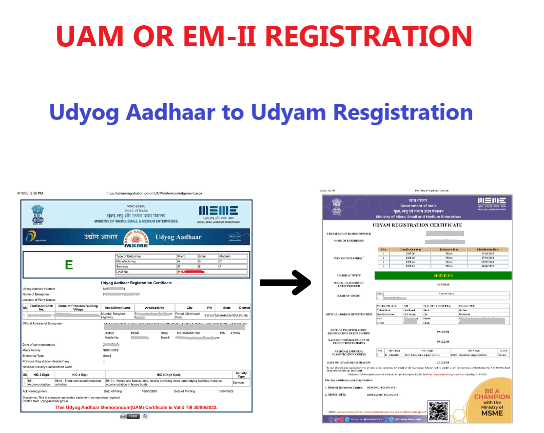 convert udyog to udyam